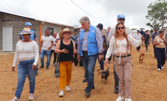 The newly appointed Head of the UN Verification Mission in Colombia, Miroslav Jenča, visits some of the projects of implementation of the Peace Agreement.
